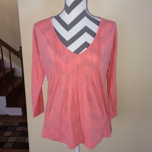 J Crew top in salmon color, size M